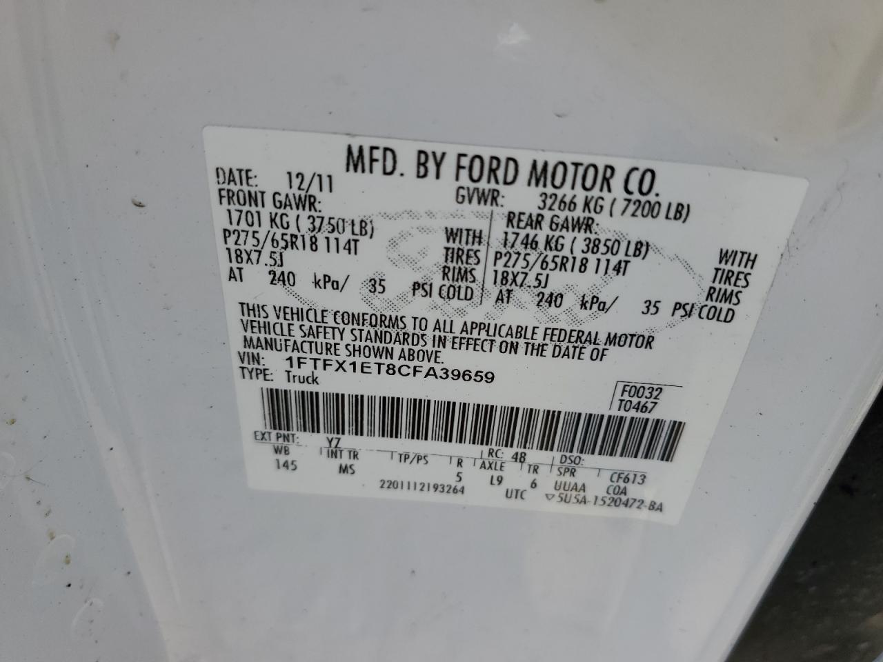 FORD F-150 SUPER CAB