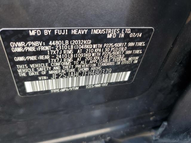 2015 SUBARU FORESTER 2.5I LIMITED JF2SJAHC7FH480379