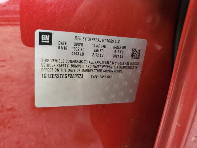 2016 CHEVROLET MALIBU LT 1G1ZE5ST8GF200573