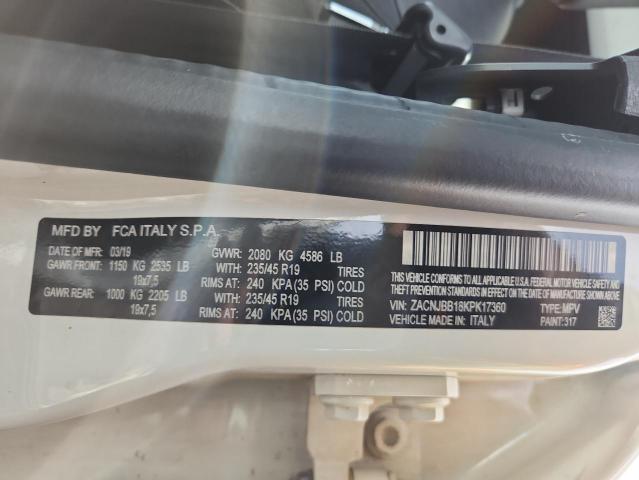 2019 JEEP RENEGADE L ZACNJBB18KPK17360