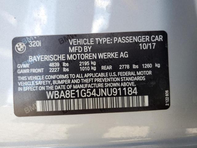 2018 BMW 320 I WBA8E1G54JNU91184