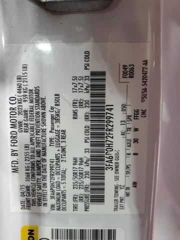 2015 FORD FUSION SE - 3FA6P0H72FR299741