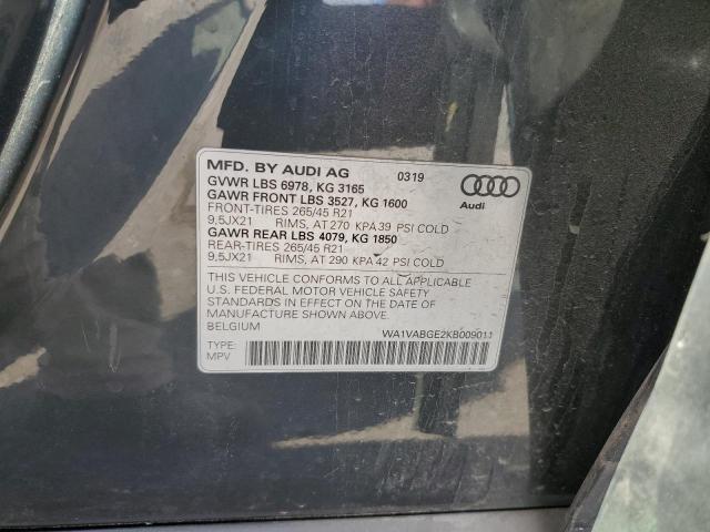 2019 AUDI E-TRON PRE WA1VABGE2KB009011