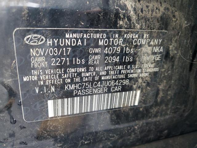 2018 HYUNDAI IONIQ SEL KMHC75LC4JU064298