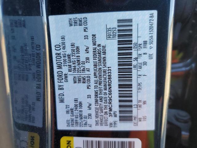 2022 FORD BRONCO SPO 3FMCR9C66NRD88331