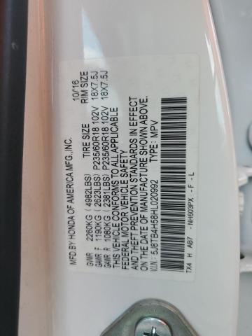 2017 ACURA RDX TECHNOLOGY 5J8TB4H58HL020992