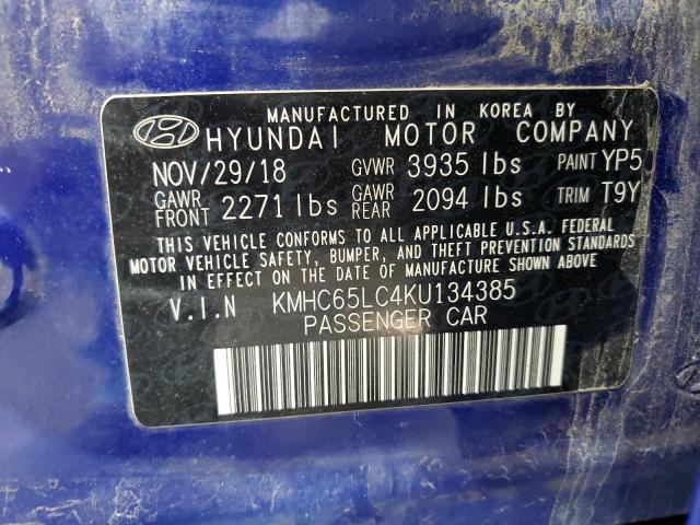 2019 HYUNDAI IONIQ BLUE KMHC65LC4KU134385
