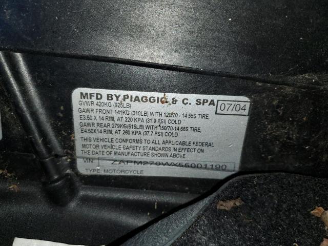 2005 PIAGGIO X9 EVOLUTI ZAPM270WX55001190