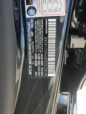 2022 MERCEDES-BENZ EQS SEDAN W1KCG2DB9NA014048