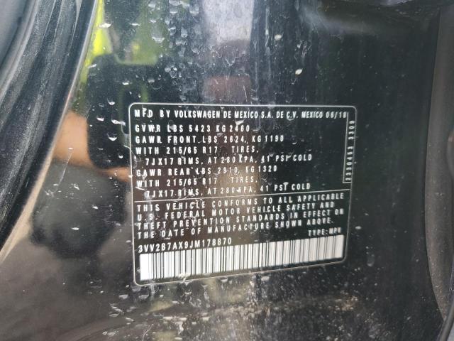 2018 VOLKSWAGEN TIGUAN SE 3VV2B7AX9JM178870