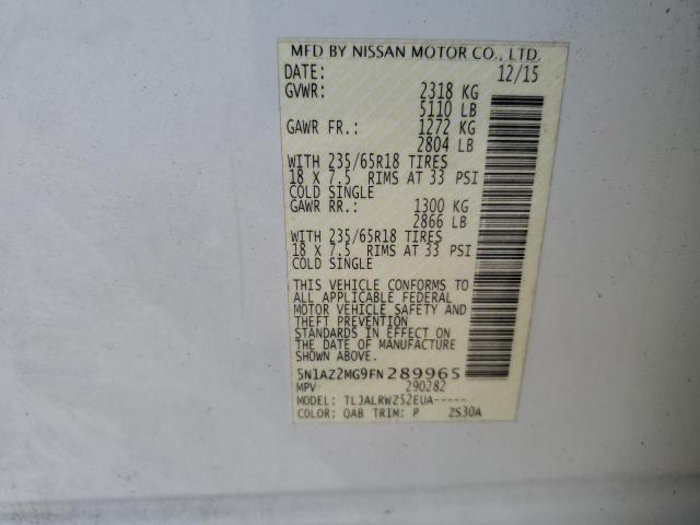 2015 NISSAN MURANO S 5N1AZ2MG9FN289965