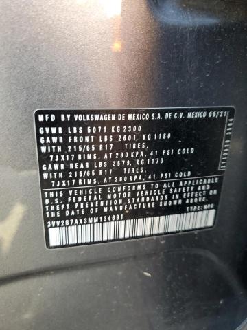 2021 VOLKSWAGEN TIGUAN SE 3VV2B7AX3MM134691