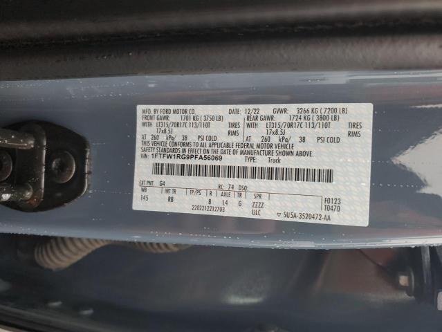 2023 FORD F150 RAPTO 1FTFW1RG9PFA56069