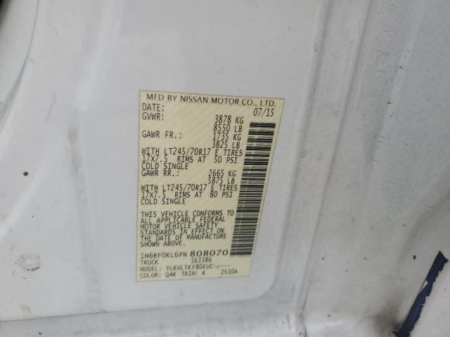 2015 NISSAN NV 1500 1N6BF0KL6FN808070