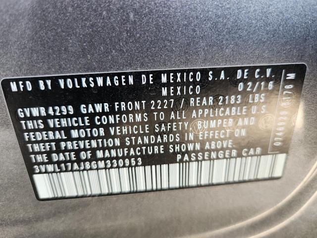 2016 VOLKSWAGEN JETTA SEL 3VWL17AJ8GM330953