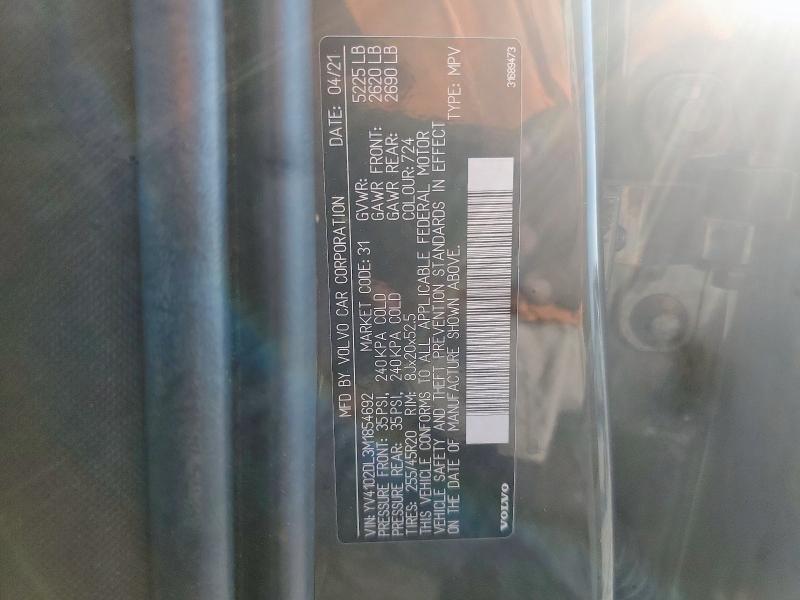 2021 VOLVO XC60 T5 IN YV4102DL3M1854692