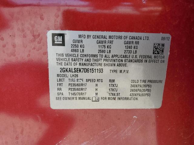 2013 GMC TERRAIN SL #3258848807