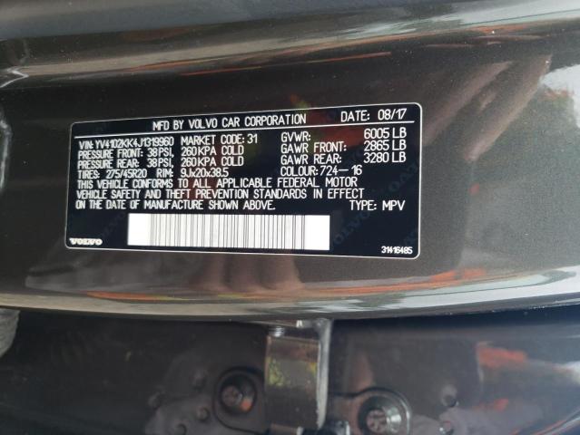 2018 VOLVO XC90 T5 YV4102KK4J1319960