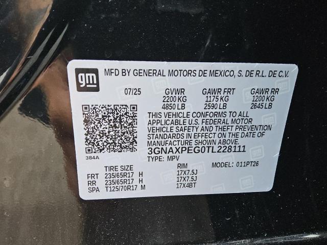 2026 CHEVROLET EQUINOX LT 3GNAXPEG0TL228111