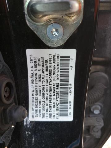 2016 HONDA CIVIC EXL 19XFC1F7XGE018664