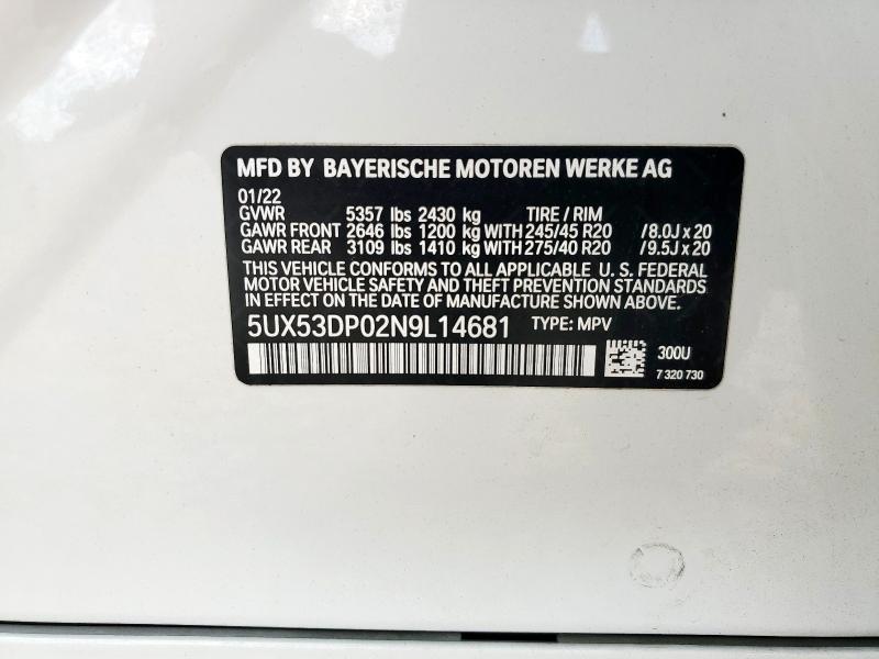 2022 BMW X3 XDRIVE3 #3296541346