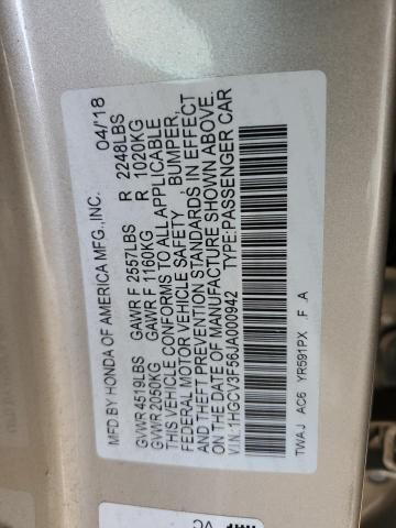 2018 HONDA ACCORD HYBRID EXL 1HGCV3F56JA000942