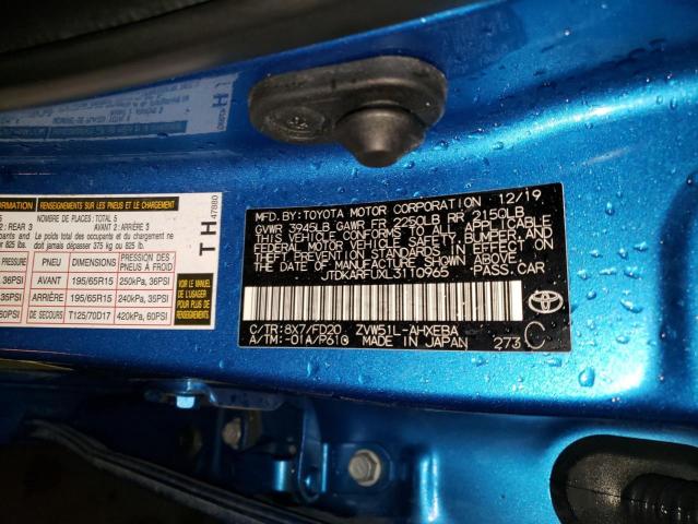 2020 TOYOTA PRIUS L JTDKARFUXL3110965