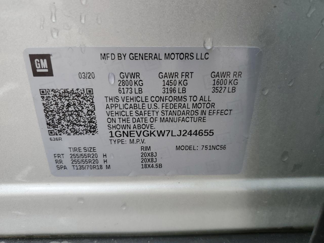 CHEVROLET TRAVERSE LT