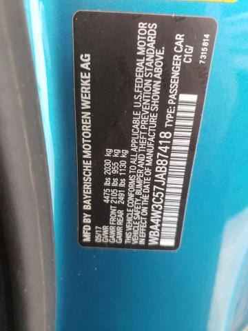 2018 BMW 430I WBA4W3C57JAB87418