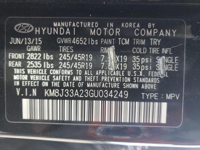 2016 HYUNDAI TUCSON LIMITED - KM8J33A23GU034249