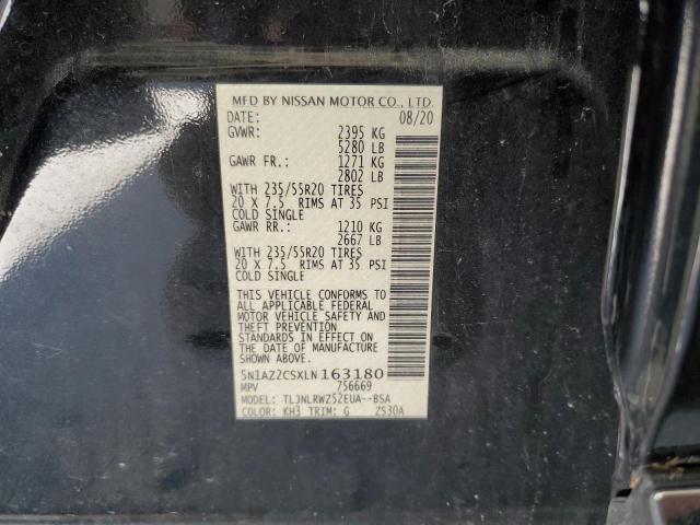 2020 NISSAN MURANO SL 5N1AZ2CSXLN163180