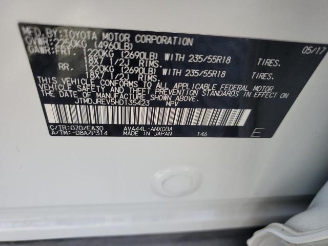 2017 TOYOTA RAV4 HV LIMITED JTMDJREV5HD135423