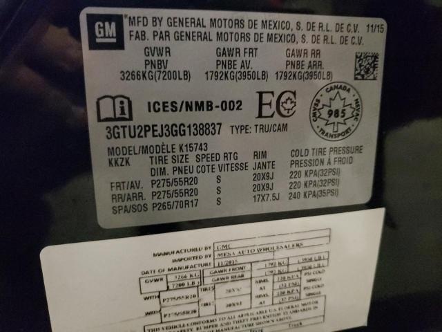 2016 GMC SIERRA K1500 DENALI #3280461169