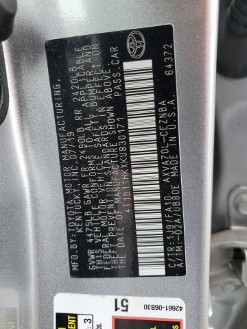 2019 TOYOTA CAMRY L 4T1B11HKXKU830171