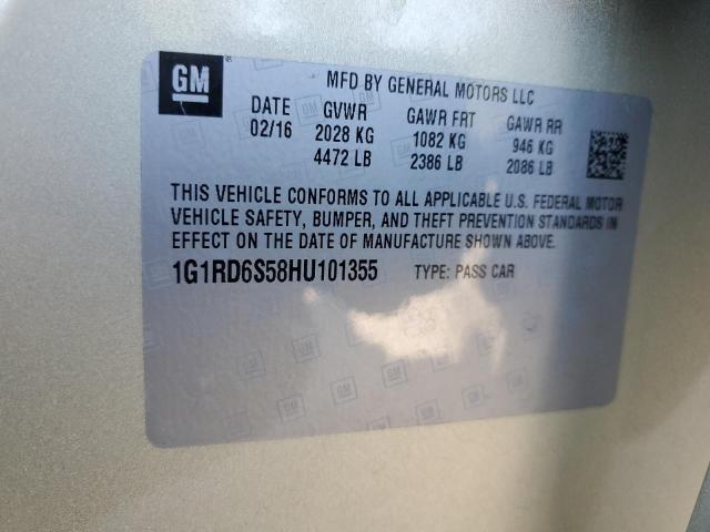 2017 CHEVROLET VOLT PREMI 1G1RD6S58HU101355