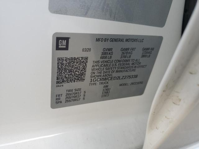 2020 CHEVROLET SILVERADO - 1GCRWCED2LZ275338