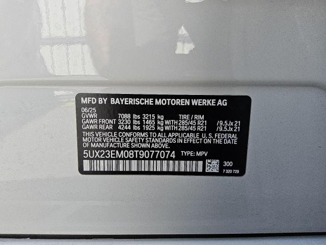2026 BMW X7 XDRIVE4 5UX23EM08T9077074