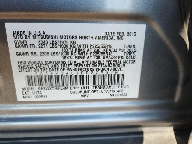 2015 MITSUBISHI OUTLANDER 4A4AP3AU1FE026520