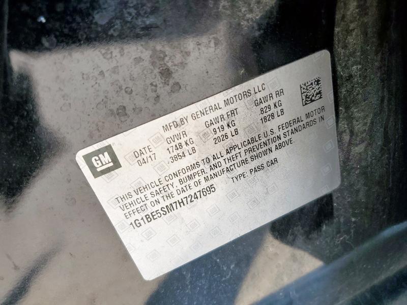 2017 CHEVROLET CRUZE LT - 1G1BE5SM7H7247695