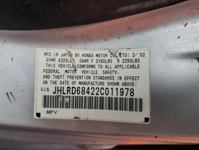 2002 HONDA CR-V LX #3304500549