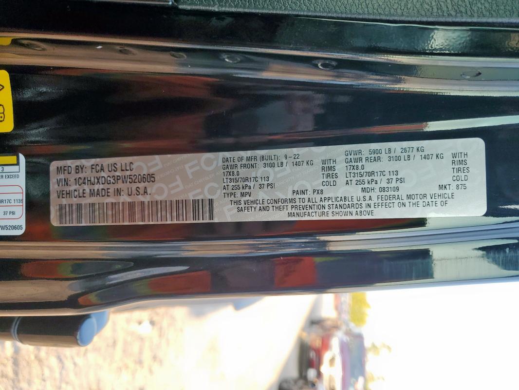 2023 JEEP WRANGLER S 1C4HJXDG3PW520605