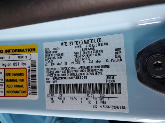 2024 FORD BRONCO SPO 3FMCR9G66RRE83018