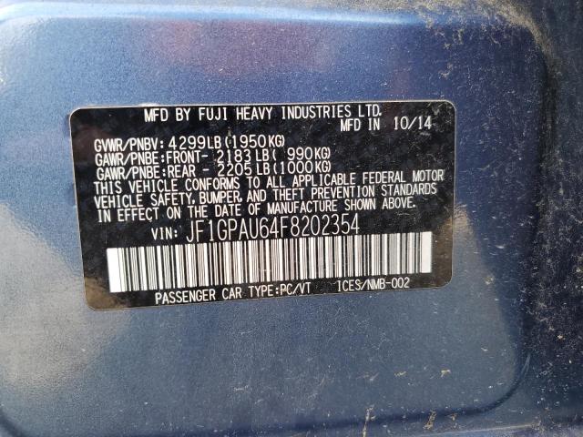 2015 SUBARU IMPREZA SP JF1GPAU64F8202354