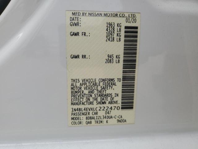 2020 NISSAN ALTIMA SL - 1N4BL4EVXLC222470