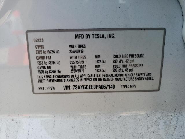2023 TESLA MODEL Y 7SAYGDEE0PA067140