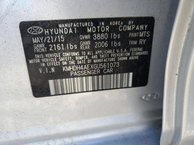 2016 HYUNDAI ELANTRA SE KMHDH4AEXGU561073