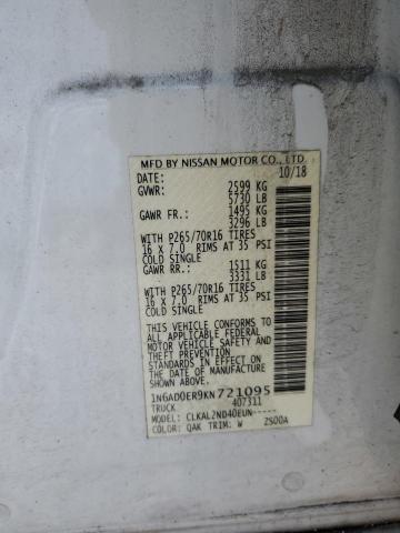 2019 NISSAN FRONTIER S 1N6AD0ER9KN721095