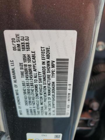 2020 HONDA PILOT EXL 5FNYF6H5XLB064394