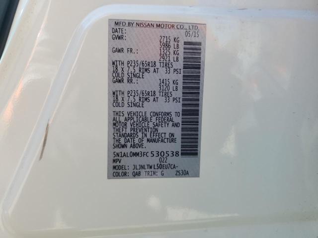 2015 INFINITI QX60 5N1AL0MM3FC530538