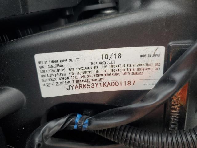 2019 YAMAHA MT09 C JYARN53Y1KA001187